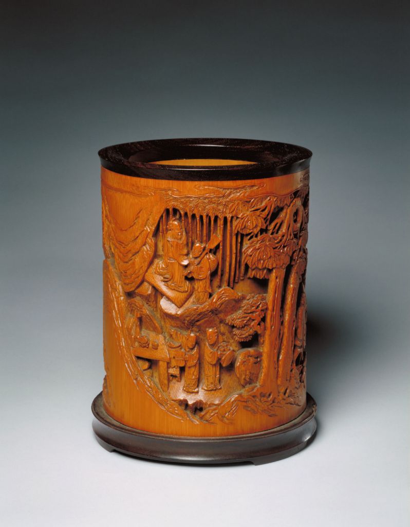 图片[1]-Bamboo carving brush holder of the Seven Sages in the Bamboo Forest-China Archive